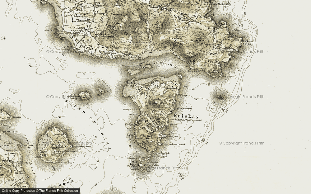 Old Map of Bun a'Mhuillinn, 1911 in 1911
