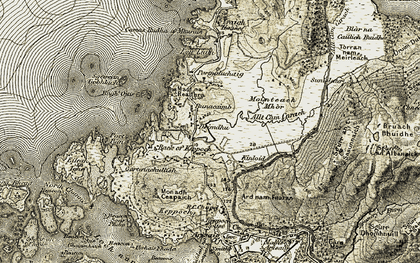 Old map of Bunacaimb in 1906-1908
