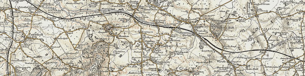 Old map of Bunbury in 1902-1903