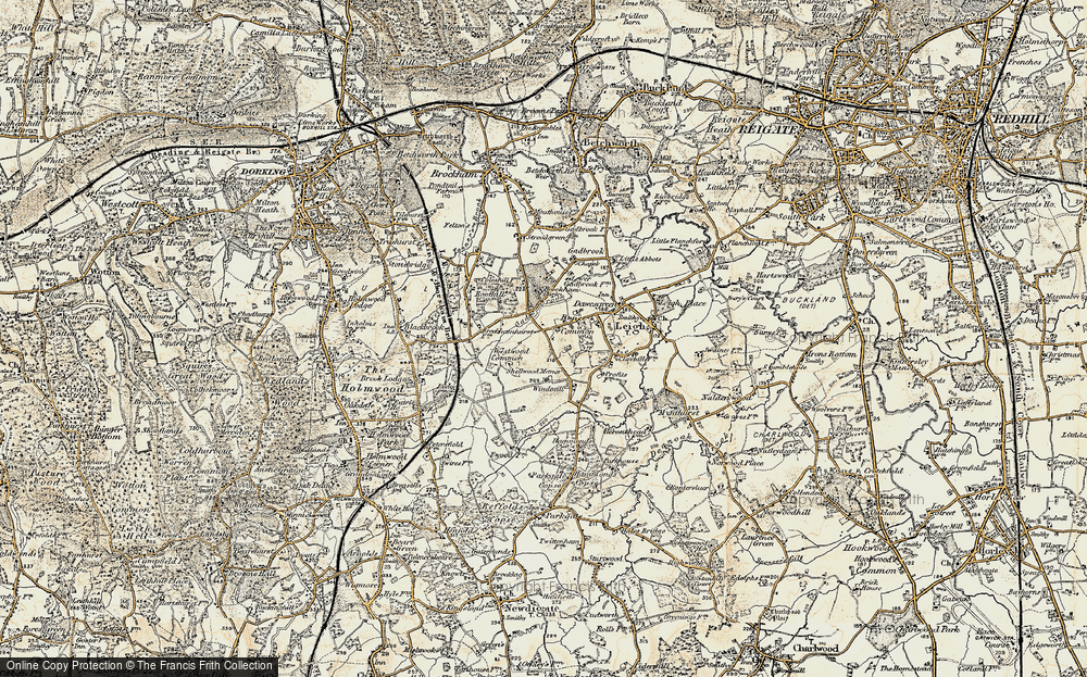 Old Map of Historic Map covering Westwood Common in 1898-1909
