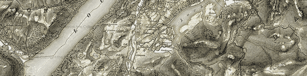 Old map of Bunkegivie in 1908-1912