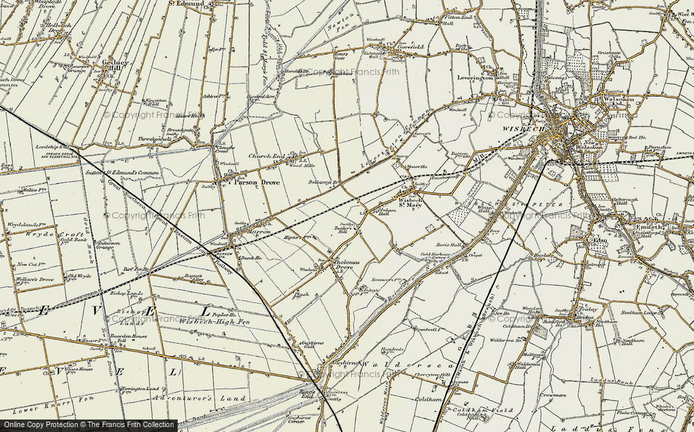 Old Map of Historic Map covering Bellamy's Br in 1901-1902