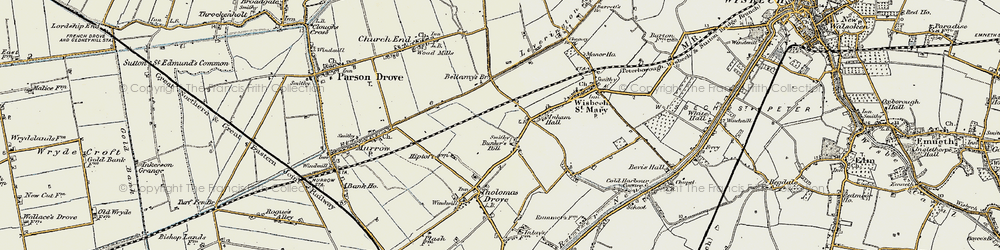 Old map of Bellamy's Br in 1901-1902