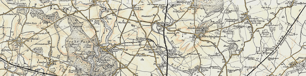 Old map of Bunkers Hill in 1898-1899