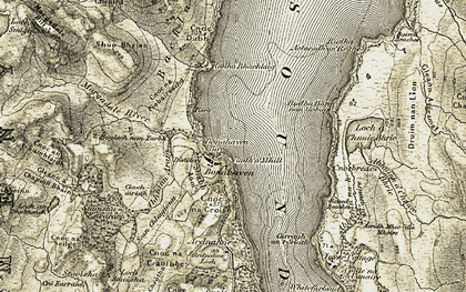 Old map of Abhainn Araig in 1905-1907