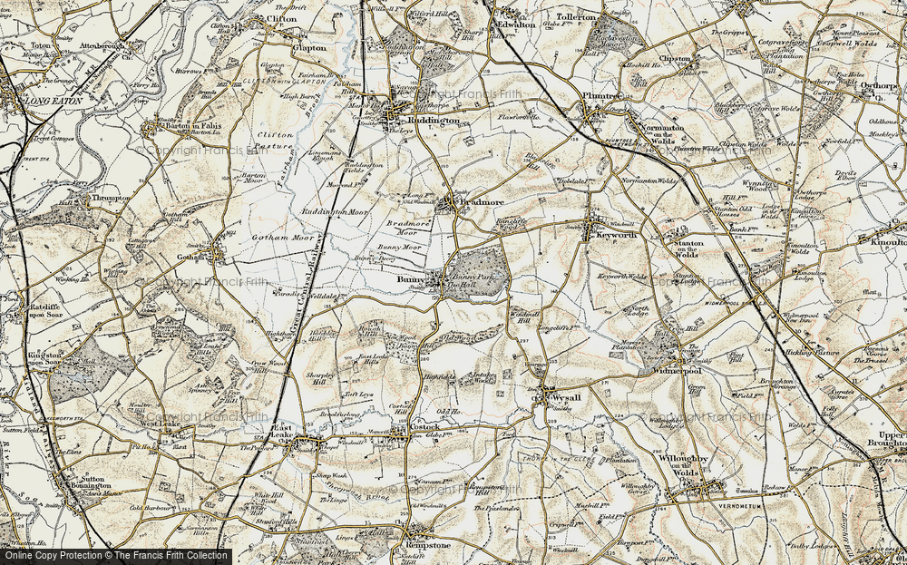 Old Map of Bunny, 1902-1903 in 1902-1903