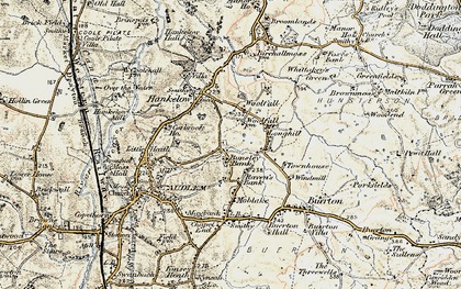 Old map of Bunsley Bank in 1902