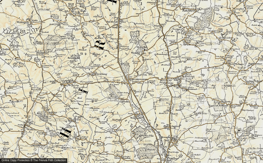 Old Map of Buntingford, 1898-1899 in 1898-1899