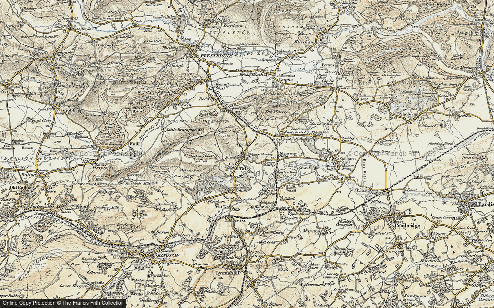 Old Map of Burcher, 1900-1903 in 1900-1903