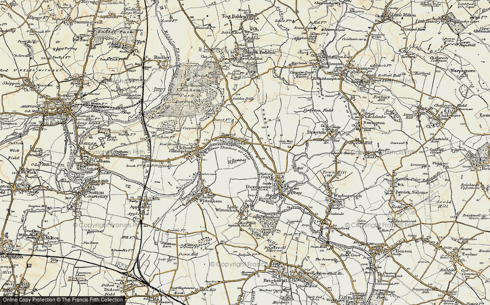 Old Map of Burcot, 1897-1899 in 1897-1899