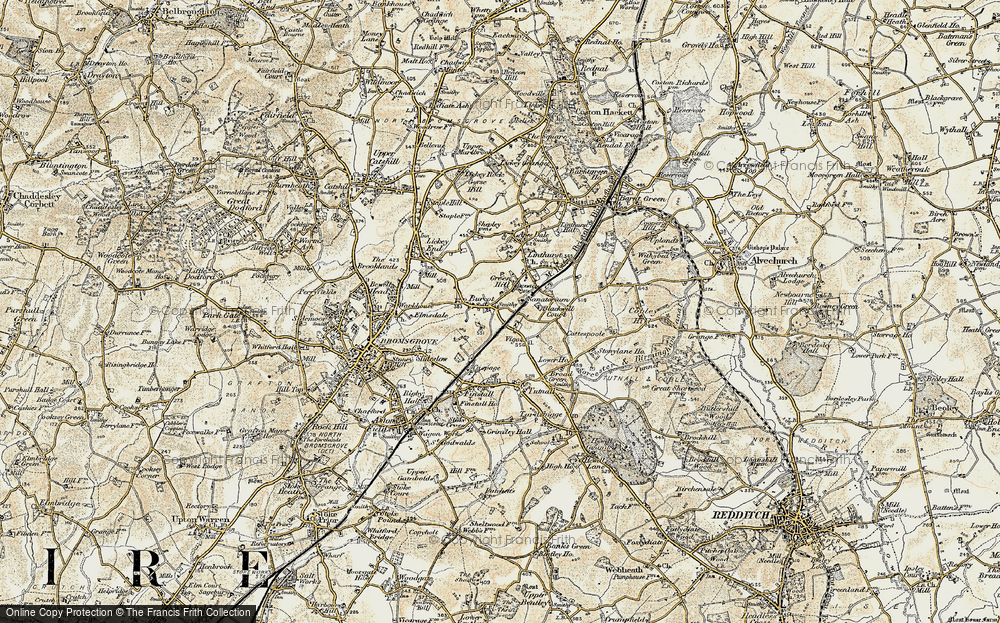 Old Map of Burcot, 1901-1902 in 1901-1902