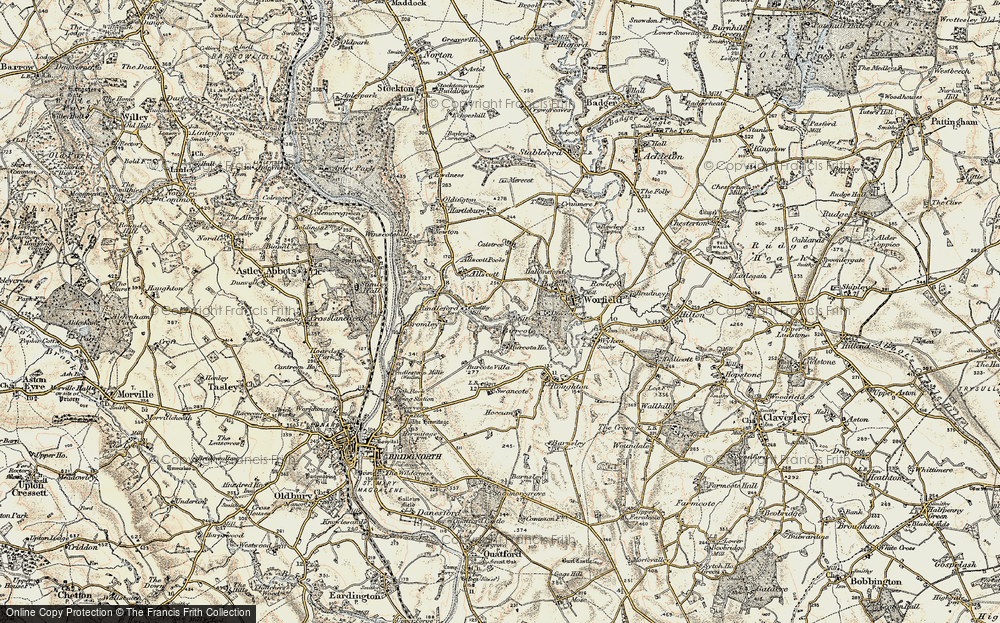 Old Map of Burcote, 1902 in 1902