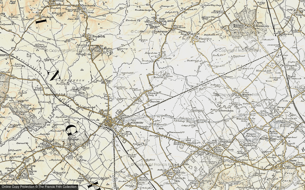 Old Map of Burcott, 1898 in 1898