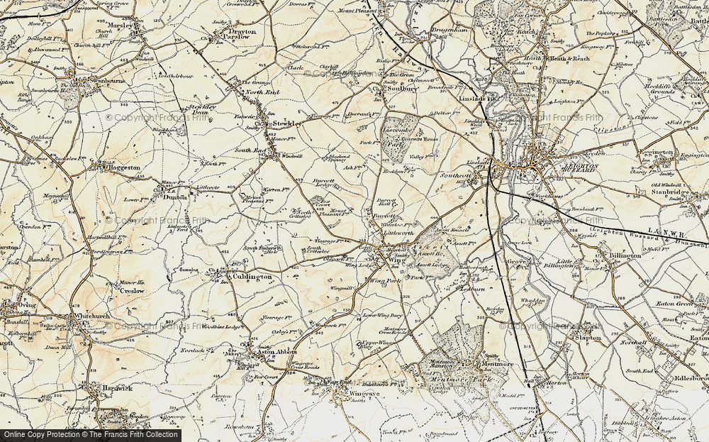 Old Map of Burcott, 1898 in 1898