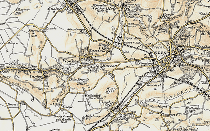 Old map of Burcott in 1899