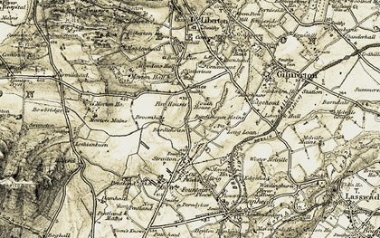 Old map of Burdiehouse in 1903-1904