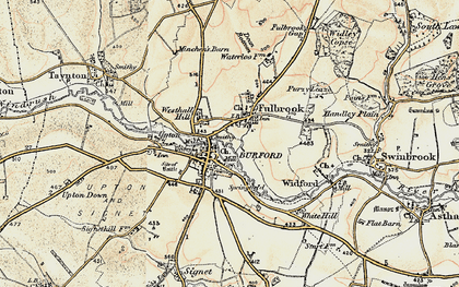 Old map of Burford in 1898-1899