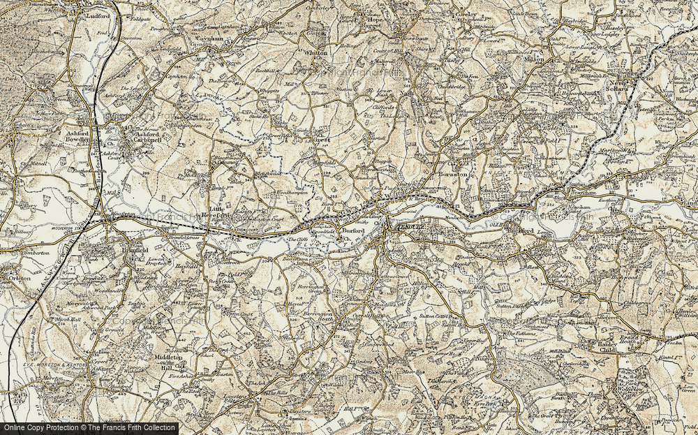 Old Map of Historic Map covering Ledwich Br in 1901-1902