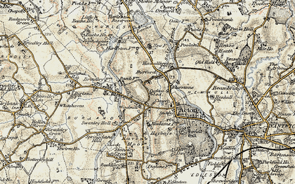 Old map of Acton Grange in 1902