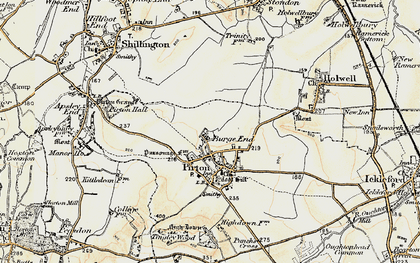 Old map of Burge End in 1898-1899