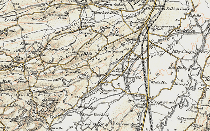 Old map of Burgedin in 1902-1903