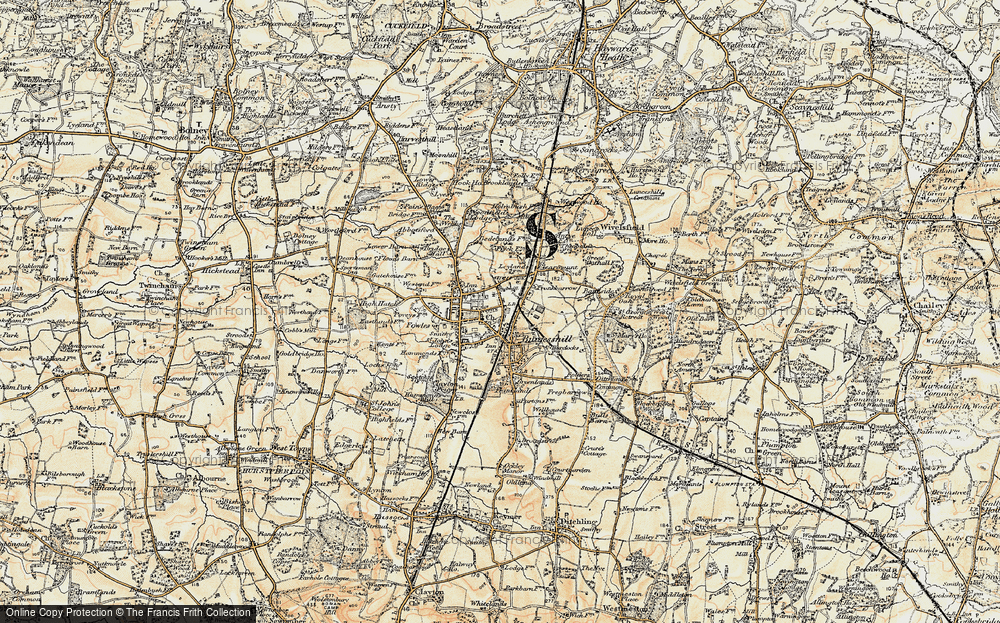Old Map of Burgess Hill, 1898 in 1898