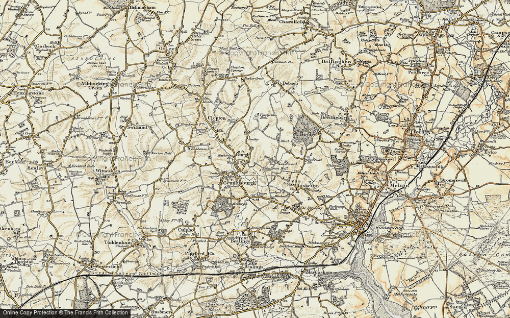 Old Map of Burgh, 1898-1901 in 1898-1901