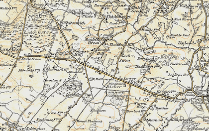 Old map of Burgh Hill in 1898