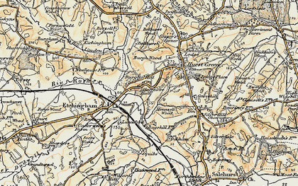 Old map of Burgh Wood in 1898