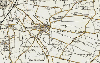 Old map of Bratoft Corner in 1901-1903