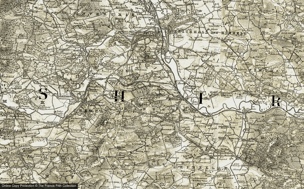 Old Map of Burgh Muir, 1909-1910 in 1909-1910