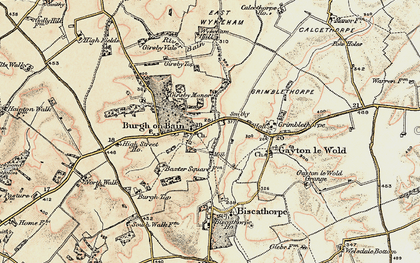 Old map of Burgh on Bain in 1903