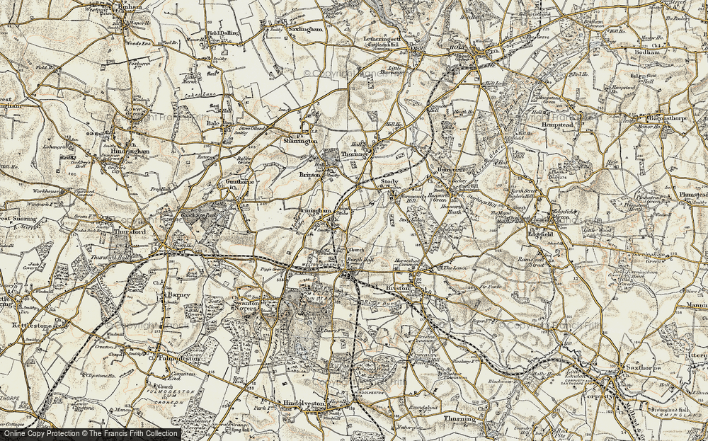 Old Map of Burgh Stubbs, 1901-1902 in 1901-1902