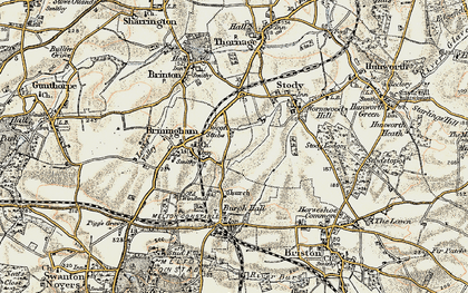 Old map of Burgh Stubbs in 1901-1902