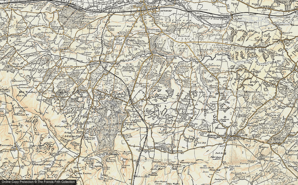 Old Map of Burghclere, 1897-1900 in 1897-1900