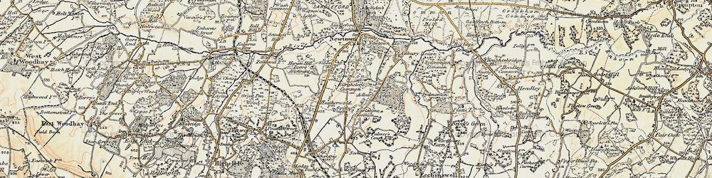 Old map of Adbury Park in 1897-1900