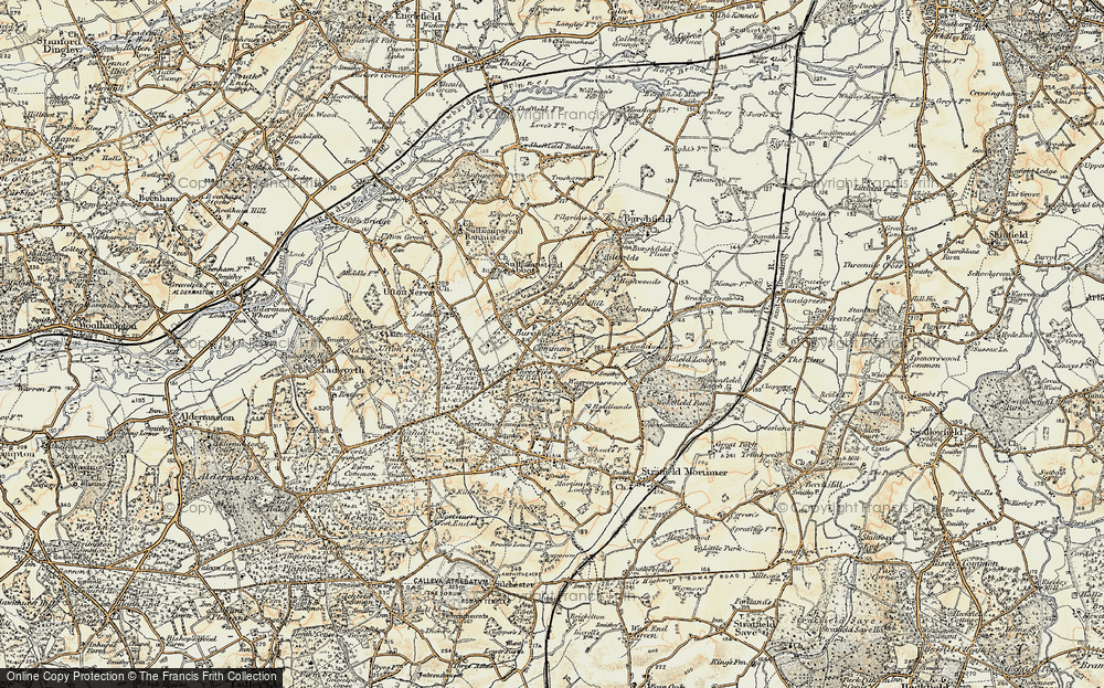 Old Map of Burghfield Common, 1897-1900 in 1897-1900