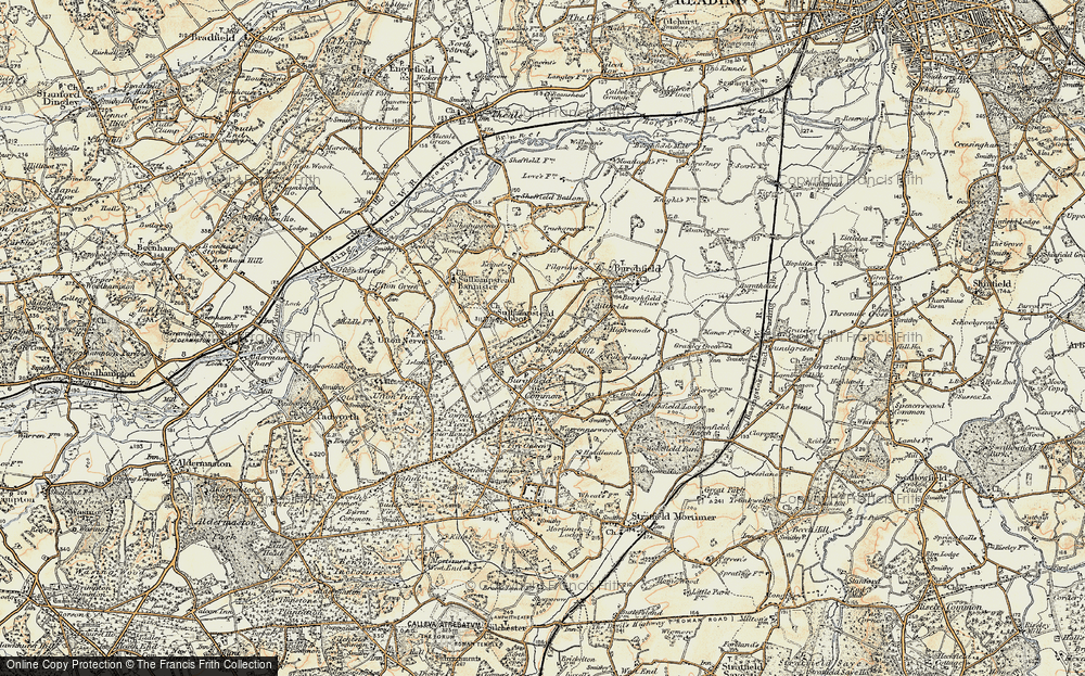 Old Map of Burghfield Hill, 1897-1900 in 1897-1900