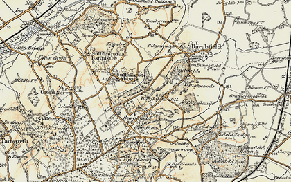 Old map of Burghfield Hill in 1897-1900