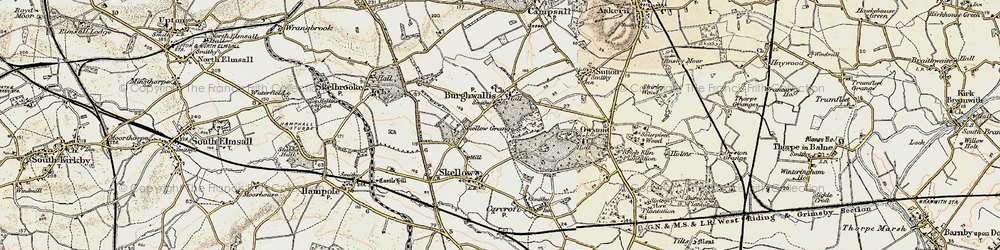 Old map of Burghwallis in 1903