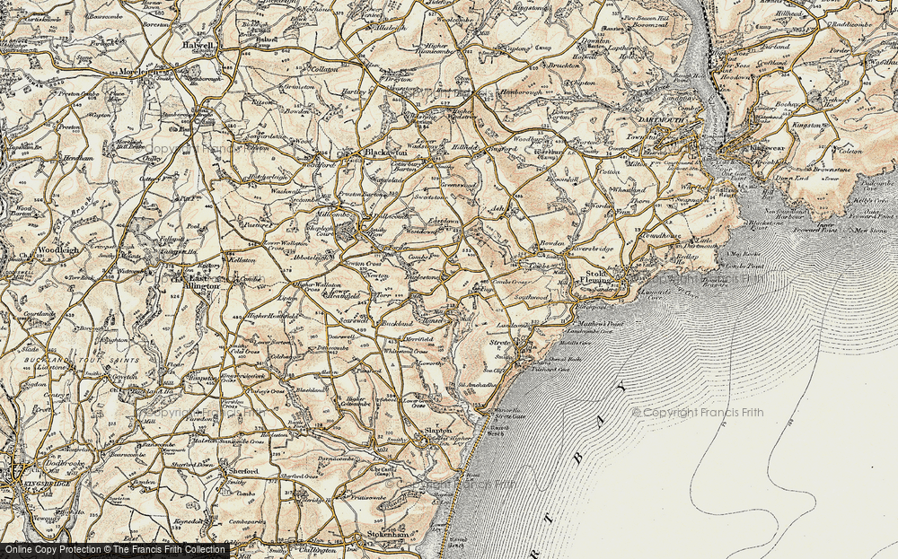 Old Map of Burlestone, 1899 in 1899
