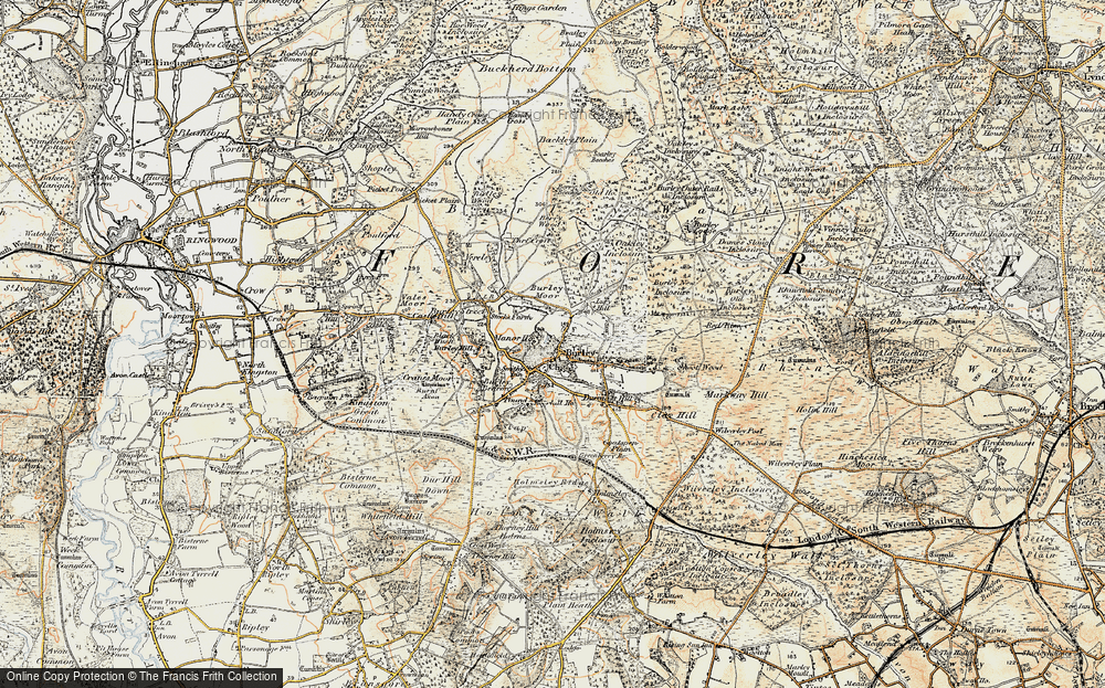 Old Map of Burley, 1897-1909 in 1897-1909