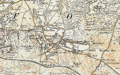 Old map of Burley in 1897-1909