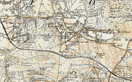 Old map of Burnt Axon in 1897-1909