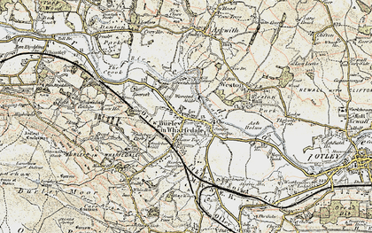 Old map of Burley in Wharfedale in 1903-1904