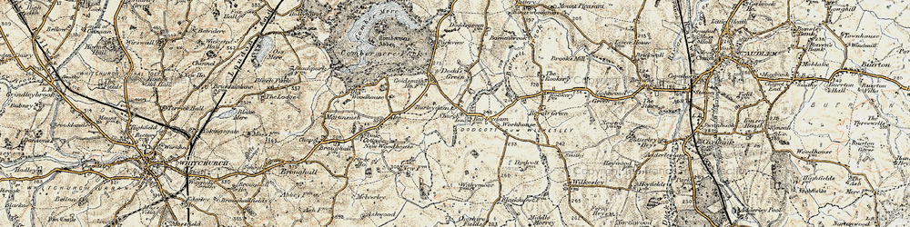 Old map of Burleydam in 1902