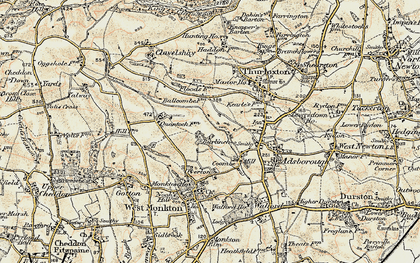 Old map of Burlinch in 1898-1900
