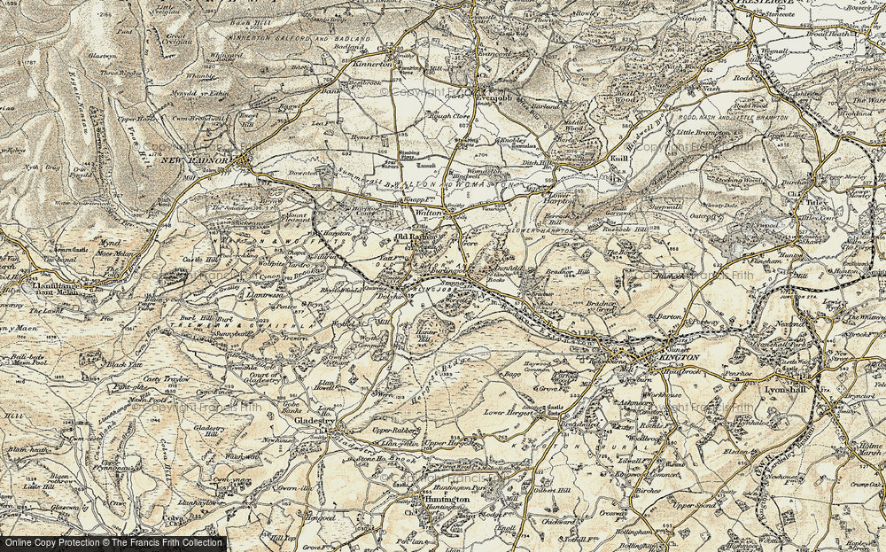 Old Map of Historic Map covering Worsell Wood in 1900-1903