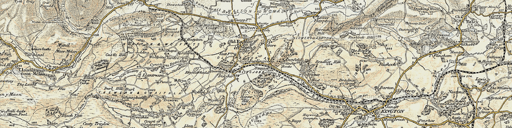 Old map of Burlingjobb in 1900-1903