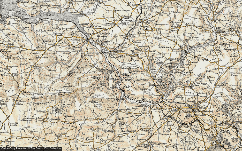 Old Map of Burlorne Tregoose, 1900 in 1900